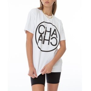 CHA Oversized Logo Tee - White/Black